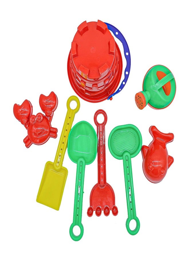 Highroof Beach Toys Set for Kids 8 Pcs Plastic Bucket Animal Mold Beach Shovel Spade Tool Kit Fun Summer Beach Art Toys Outdoor Sand Birthday Gift - Multicolor - Image 3